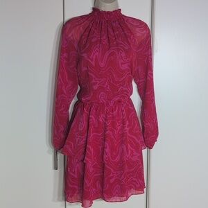 Scoop Elegant Dres Red/Pink Size Small